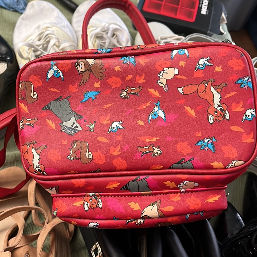 Disney Parks Loungefly critters backpack purse, red 🎒 - Picture 12 of 12